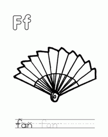 F For Fan Alphabet Coloring Pages Free | Alphabet Coloring pages ...