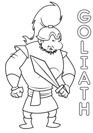 David And Goliath Coloring Pages - Coloring Page