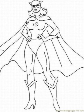 free super hero Colouring Pages