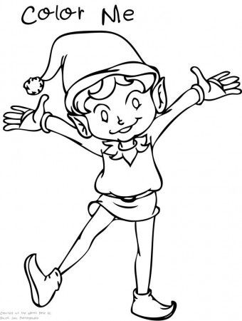 An elf coloring page for some fun. | Elf on the Shelf