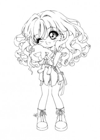 anime kiara coloring pages