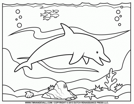 Dolphin Coloring Page Coloring Pages For Adults Coloring Pages 