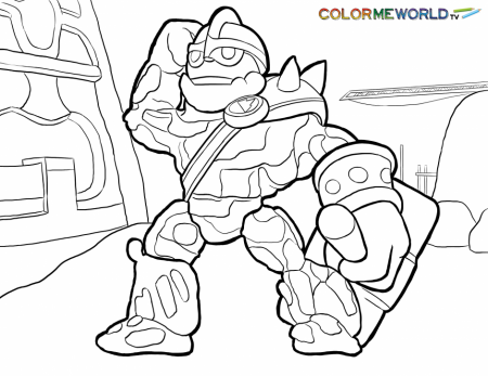 Skylanders Bouncer Coloring Page Bouncer Free Color Page Download 