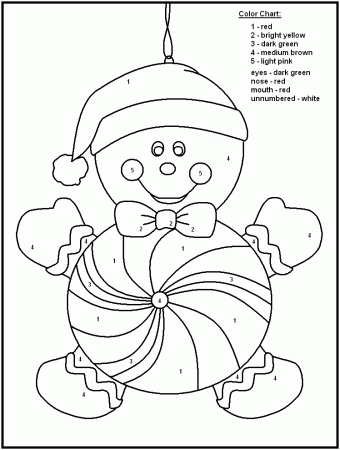 FREE Printable Christmas Gingerbread Color-