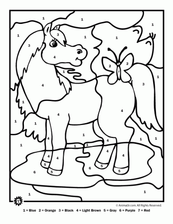 number 1 paint Colouring Pages