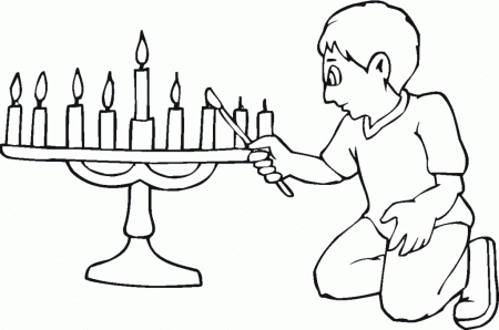 Menorah Coloring Page - Free Coloring Pages For KidsFree Coloring 