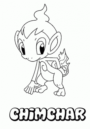 Cartoon: Favorable Pokemon Coloring Pages Chimchar Picture 