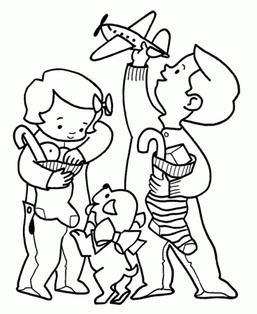 Holiday Coloring Sheets For Kids Christmas Morning Coloring Pages 