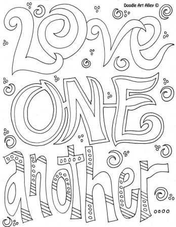 Coloring Page - Love one another. | Coloring
