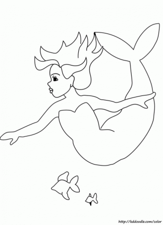 Little Mermaid Coloring Page & Clipart