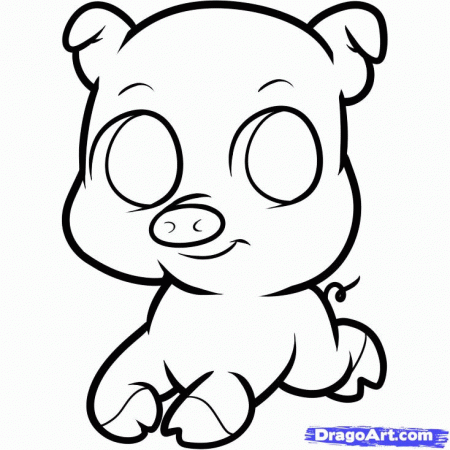 How to Draw a Pig For Kids, Step by Step, Animals For Kids, For 