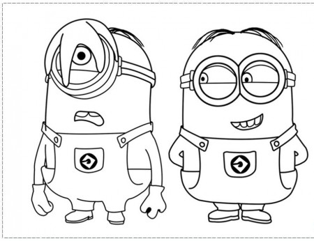 Cartoon Coloring : Coloring Pages Of Minions From Despicable Me 2 