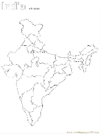 indian map Colouring Pages
