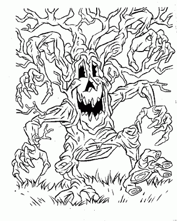 Spooky Halloween Coloring Pages 754 | Free Printable Coloring Pages