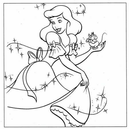 Beautiful Princess Cinderella Coloring Pages - Disney Coloring 