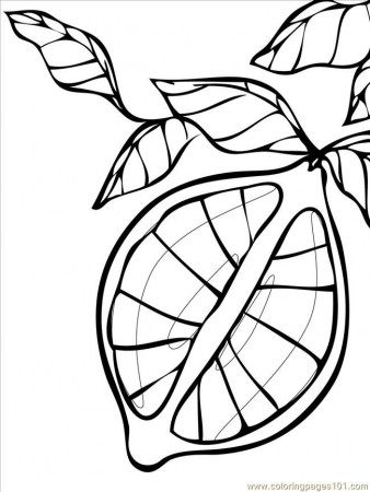 Coloring Pages Lemon Ink (Food & Fruits > Lemons and Limes) - free 