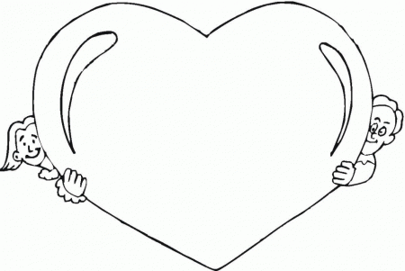 Heart Shape Coloring Pages Heart Shaped Balloon Coloring Page 