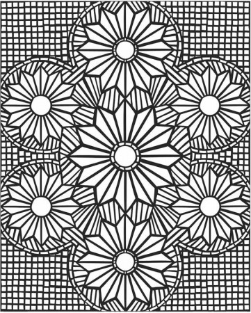 Mosaic Coloring Pages mosaic patterns coloring pages – Kids 