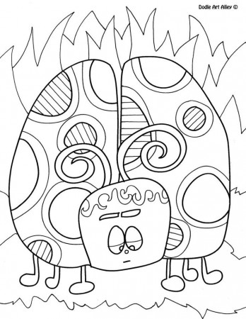 Insect Coloring Pages Doodle Art Alley | Coloring pages