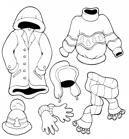 A Warm Hat Christmas Coloring Pages - Christmas Coloring Pages 