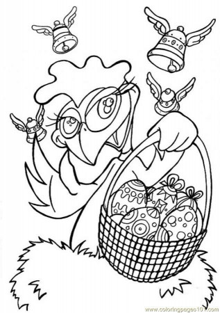 A HEN AND HER CHICKS Colouring Pages (page 2)