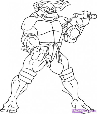 Tmnt Michelangelo Coloring Pages This Sketch From Page 9 Of The 