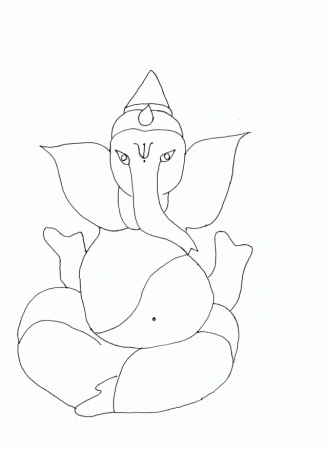 Ganesha On Diwali Coloring Page Coloring Pages On The Diwali 