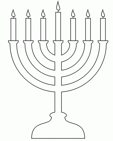 Hanukkah Menorah Coloring Page Hannukah Coloring Pages | Fav Dye Pages