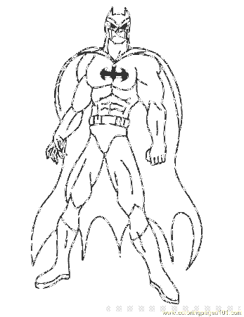 Muscle free printable coloring page Batman Coloring Pages 