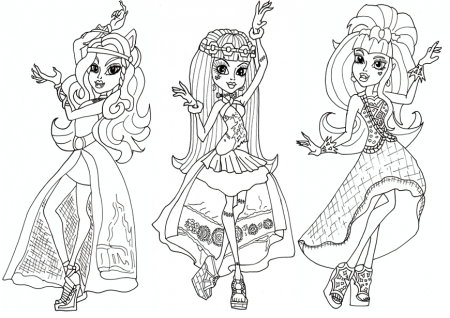 Free Printable Monster High Coloring Pages: Free 13 Wishes Haunt ...
