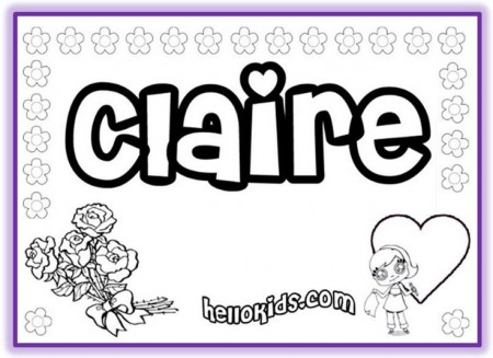 First Name Coloring Pages: Claire