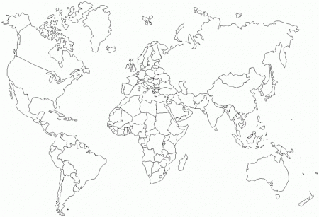 world map coloring page for kids 90 - VoteForVerde.com