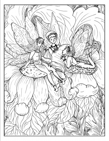 Fantasy coloring pages for adults to download and print for free