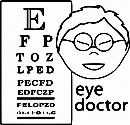 Asian_eye_doctor_occupation_coloring Page | Wecoloringpage