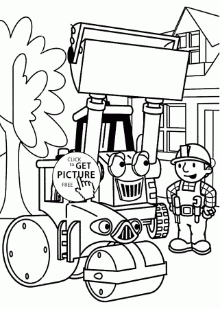 Bob and tractors coloring pages for kids, printable free - Bob the ...