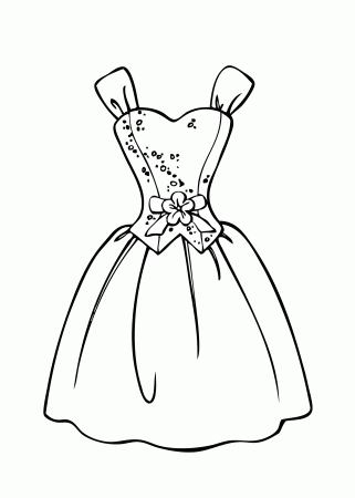 Blank Dress Coloring Page - Coloring Pages For All Ages