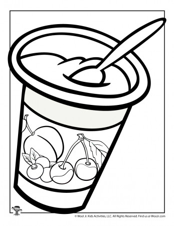 Yogurt Coloring Page | Woo! Jr. Kids Activities