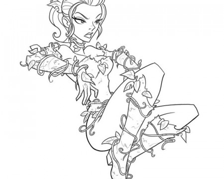 Coloring pages: Coloring pages: Poison Ivy, printable for kids & adults,  free