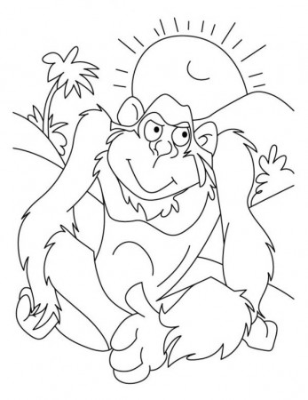 Gorilla #43 (Animals) – Printable coloring pages