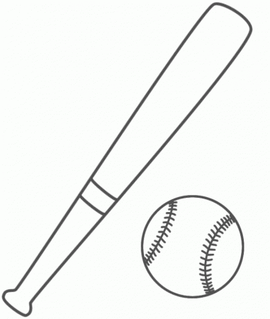 Bat, Glove, and Ball coloring page | Sports pages of ...