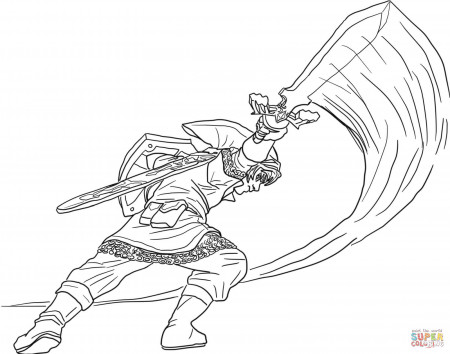 Link from Legend of Zelda coloring page | Free Printable Coloring ...