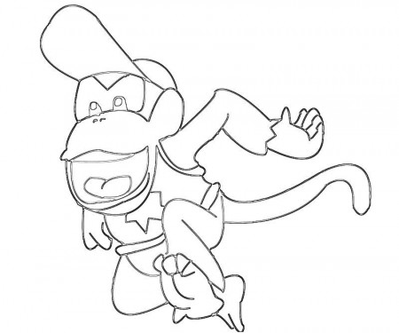 Free Diddy Kong Coloring Pages, Download Free Diddy Kong Coloring Pages png  images, Free ClipArts on Clipart Library