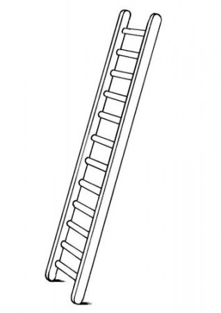 Ladder coloring sheet | Clipart black ...pinterest.com