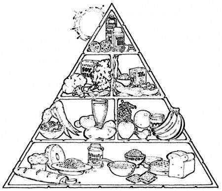 food pyramid coloring sheet
