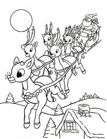 free reindeer coloring pages - Printable Coloring Pages