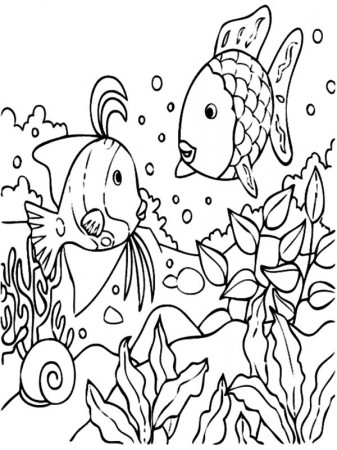 Tropical Fish Coral Reef Coloring Pages | Kids Play Color
