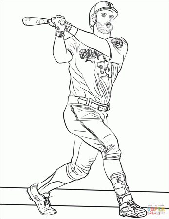 Bryce Harper coloring page | Free Printable Coloring Pages