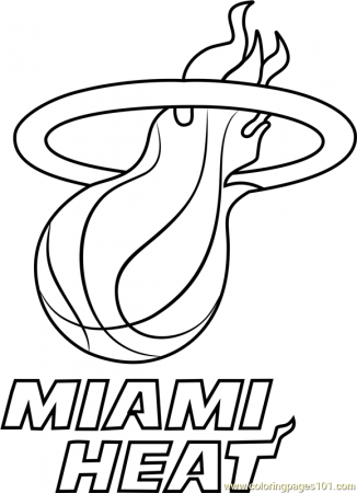 Miami Heat Coloring Page for Kids - Free NBA Printable Coloring Pages  Online for Kids - ColoringPages101.com | Coloring Pages for Kids