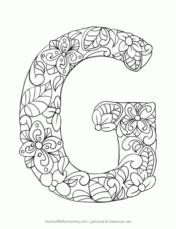 Free Printable Alphabet Coloring Pages – More Coffee for Mommy