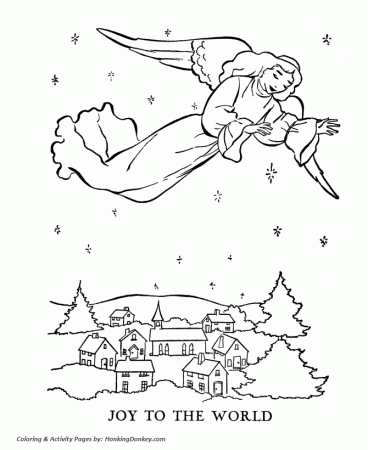 Religious Christmas Bible Coloring Pages - Joy to the World ...